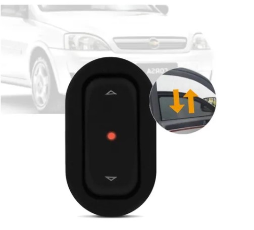 INTERRUPTOR DE VIDRO ELETRICO CORSA APOS 2002 TRASEIRO LADO DIREITO TRASEIRO LADO ESQUERDO SIMPLES - AMP510.0004 ALMAPY