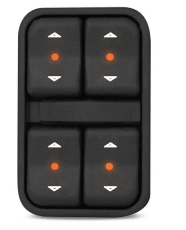 INTERRUPTOR DE VIDRO ELETRICO QUADRUPLO DIANTEIRO LADO ESQUERDO LED AMBAR ASTRA/ CELTA/ CORSA HATC/ CORSA SEDAN/ MERIVA/ MONTANA - AMP510.0005 ALMAPY