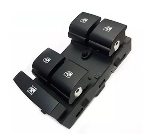 INTERRUPTOR DE VIDRO ELETRICO DIANTEIRO LADO ESQUERDO, QUADRUPLO, SEM LED COM CONECTOR GRANDE ONIX/PRISMA/SPIN/COBALT APOS 2013 - AMP510.0019 ALMAPY