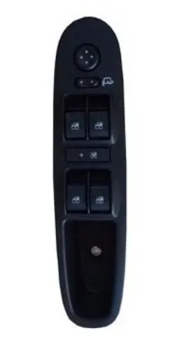 INTERRUPTOR DE VIDRO ELETRICO DIANTEIRO LADO ESQUERDO, QUADRUPLO COM RETROVISOR INTELIGENTE UNO APOS 2015 - AMP520.0075 ALMAPY