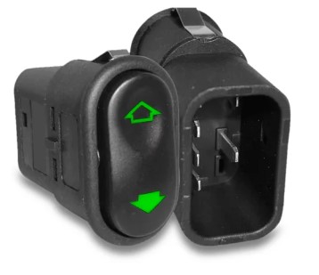 INTERRUPTOR DE VIDRO ELETRICO DIANTEIRO LADO DIREITO, TRASEIRO LADO DIREITO, TRASEIRO LADO ESQUERDO FIESTA AMAZON/ECOSPORT 2003 A 2014 - AMP530.0002 ALMAPY