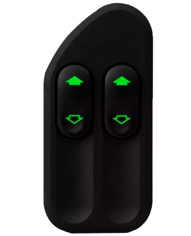 INTERRUPTOR DE VIDRO ELETRICO FORD FIESTA AMAZON DIANTEIRO LADO ESQUERDO DUPLO - AMP530.0003 ALMAPY
