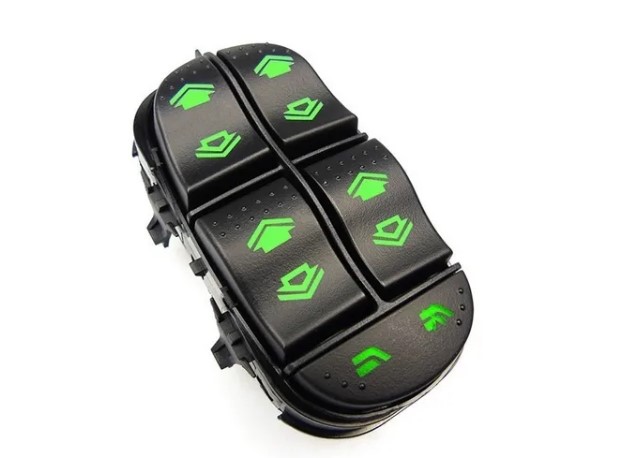 INTERRUPTOR DE VIDRO ELETRICO FORD FOCUS 4 PORTAS APOS 2000 QUADRUPOLO - AMP530.0008 ALMAPY 