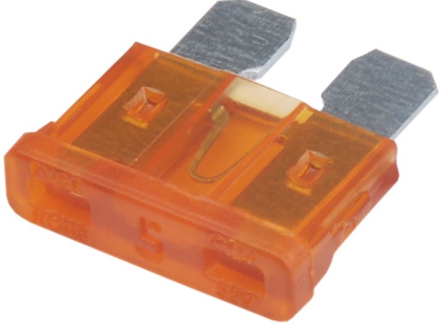 FUSIVEL DE LAMINA 5 AMPERES. LARANJA- AMS16005