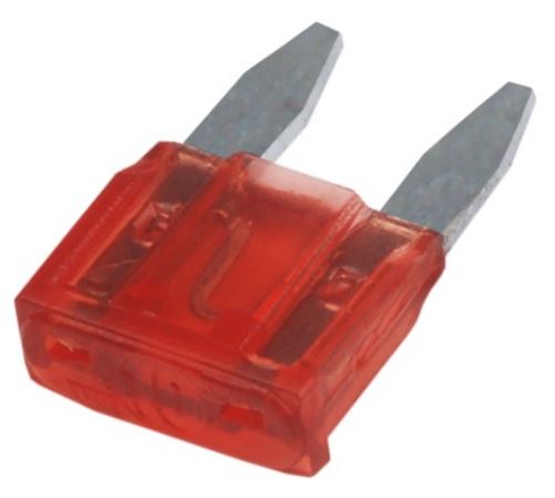 FUSIVEL MINI DE LAMINA 10 AMPERES. VERMELHO- AMS17010