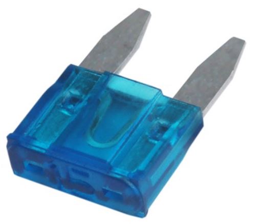 FUSIVEL MINI DE LAMINA 15 AMPERES. AZUL- AMS17015