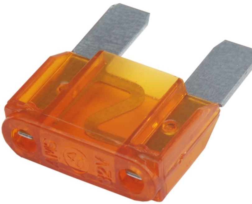 FUSIVEL MAXI LAMINA 40 AMPERES LARANJA - AMS18040