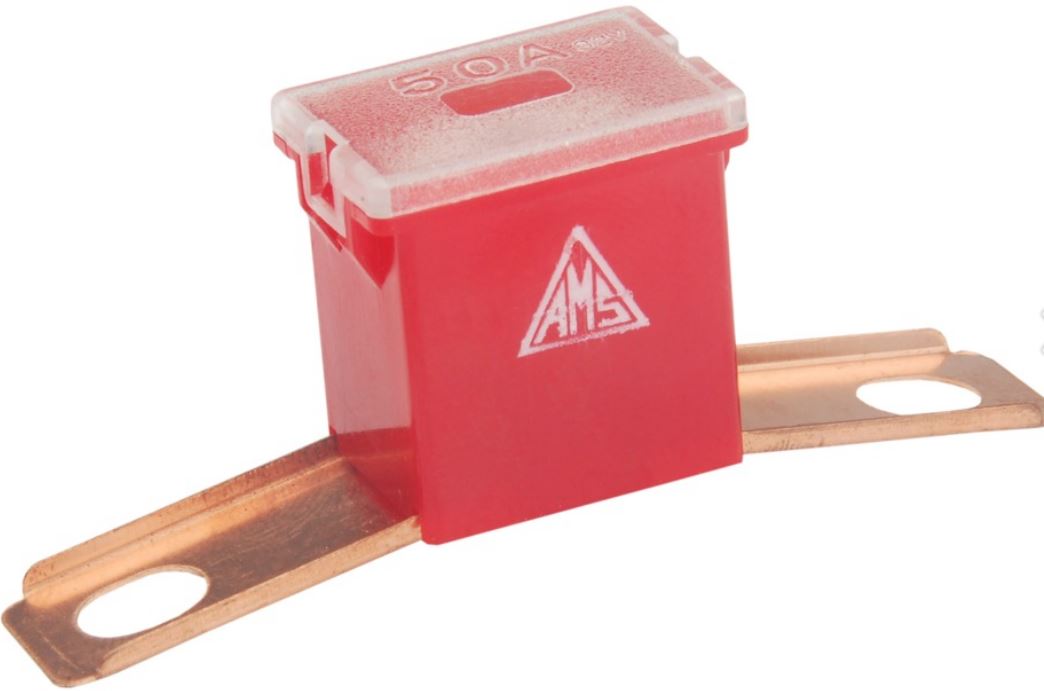 FUSIVEL MEGA MACHO LATERAL 50 AMPERES VERMELHO  VEICULOS IMPORTADOS FORD  KIA  HYUNDAI  NISSAN  TOYOTA  - AMS19250