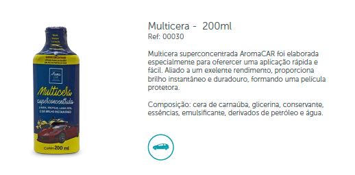 MULTICERA CONCENTRADO AROMA CAR 200ML