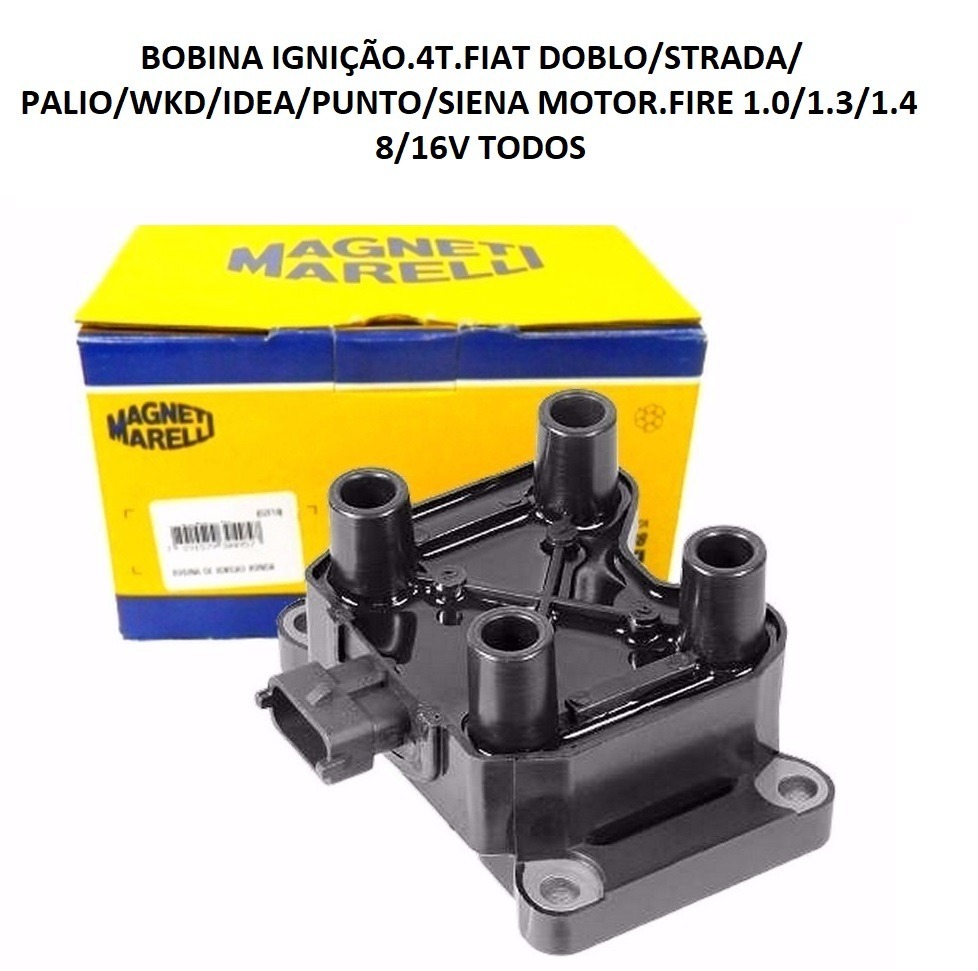 BOBINA DE IGNICAO FIAT - BI0014MM  