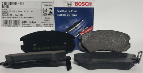 PASTILHA FREIO DIANT TUCSON 04> HYUNDAI