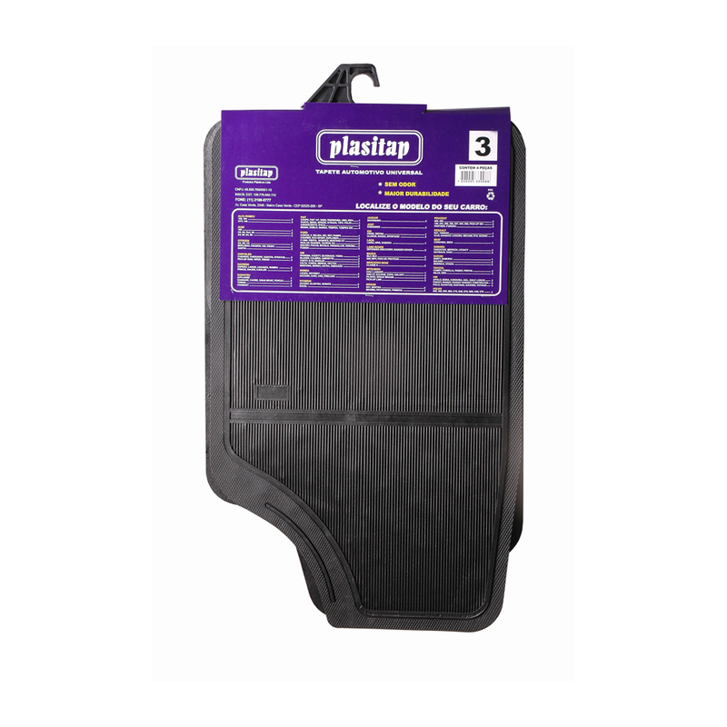 TAPETE AUTOMOTIVO BORRACHA UNIVERSAL