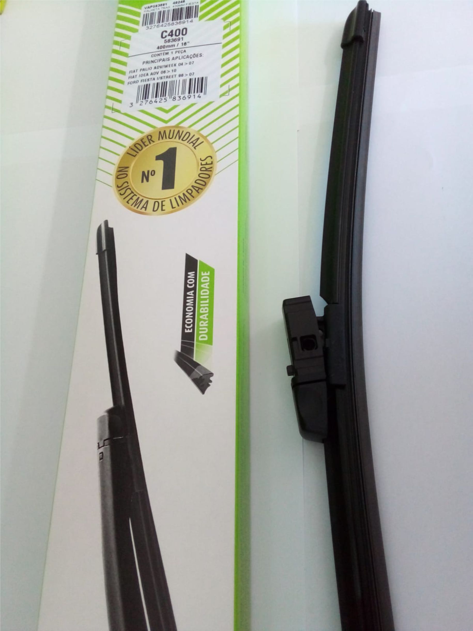 PALHETA TRASEIRA VALEO  FORD FIESTA  VW GOL GII  FIAT IDEA  PALIO  400MM 16”- VALEO -  583691