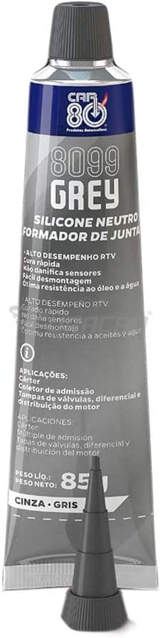 SILICONE ALTA TEMPERATURA CAR80 NEUTRO (GREY) CINZA - CAR8099