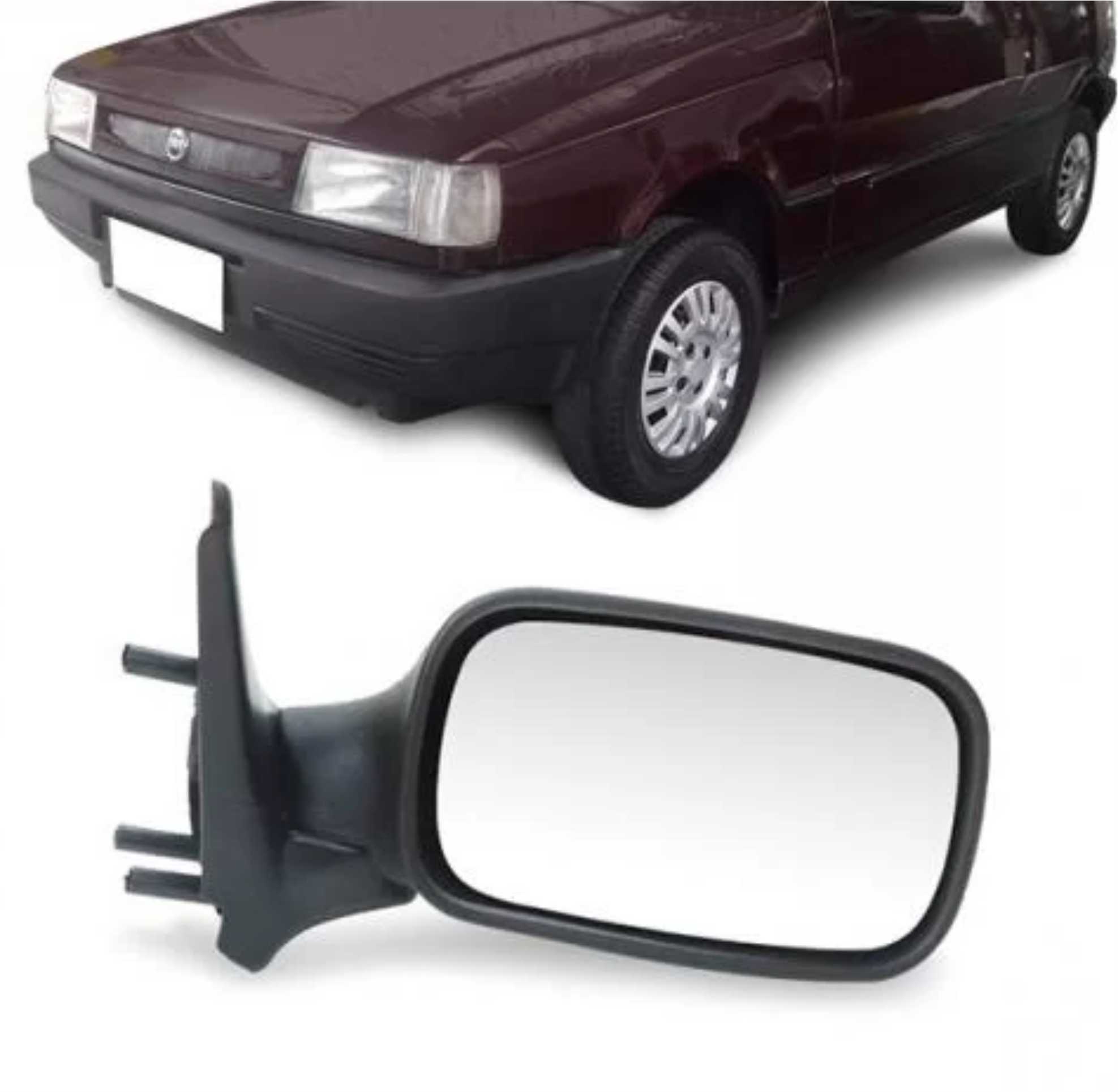 RETROVISOR FIAT UNO FIRE 4 PORTAS 2001 A 2005 SEM CONTROLE PLANO LADO ESQUERDO  - CF6565.0 COFRAN