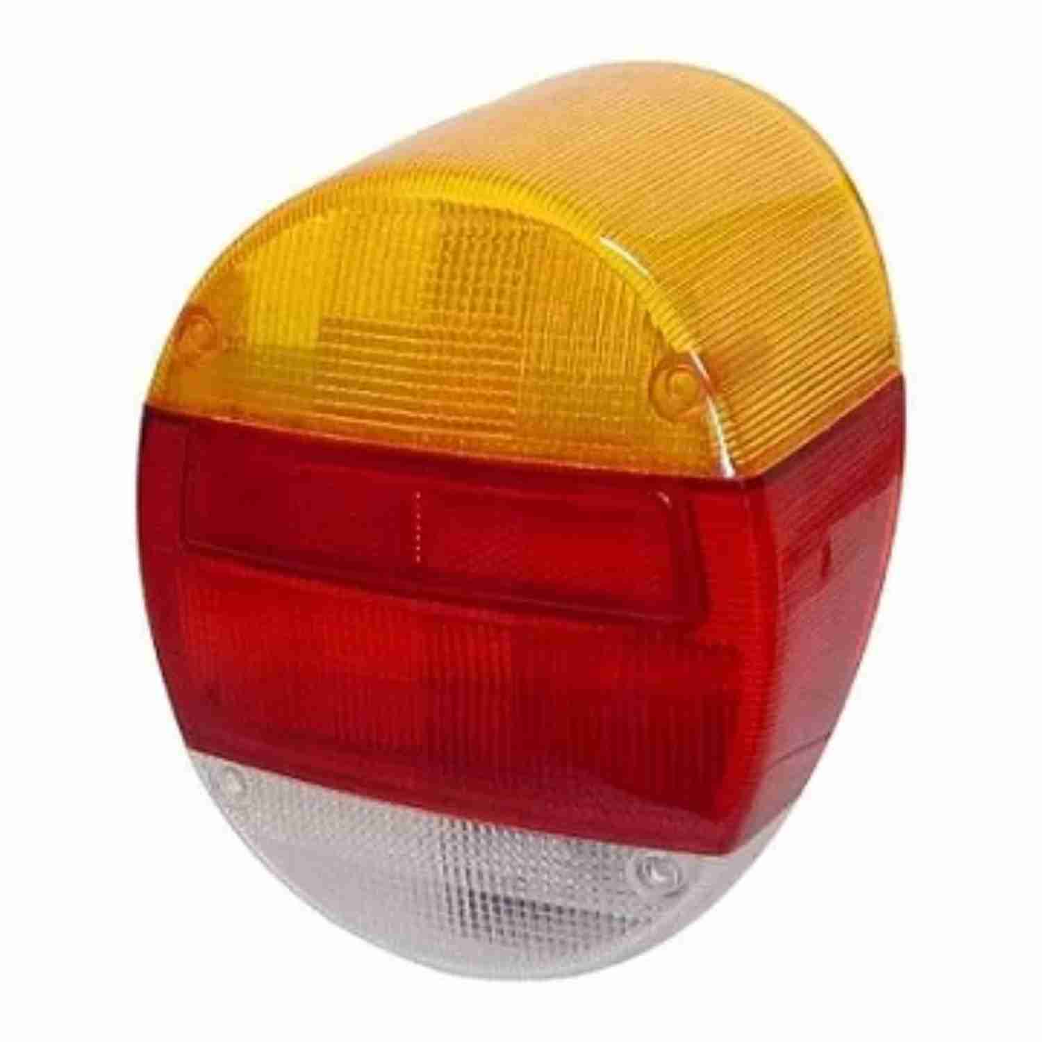 LENTE DA LANTERNA TRASEIRA VOLKSWAGEN FUSCA TRICOLOR MODELO FAFA LADO DIREITO E LADO ESQUERDO - COFRAN - 2301.4