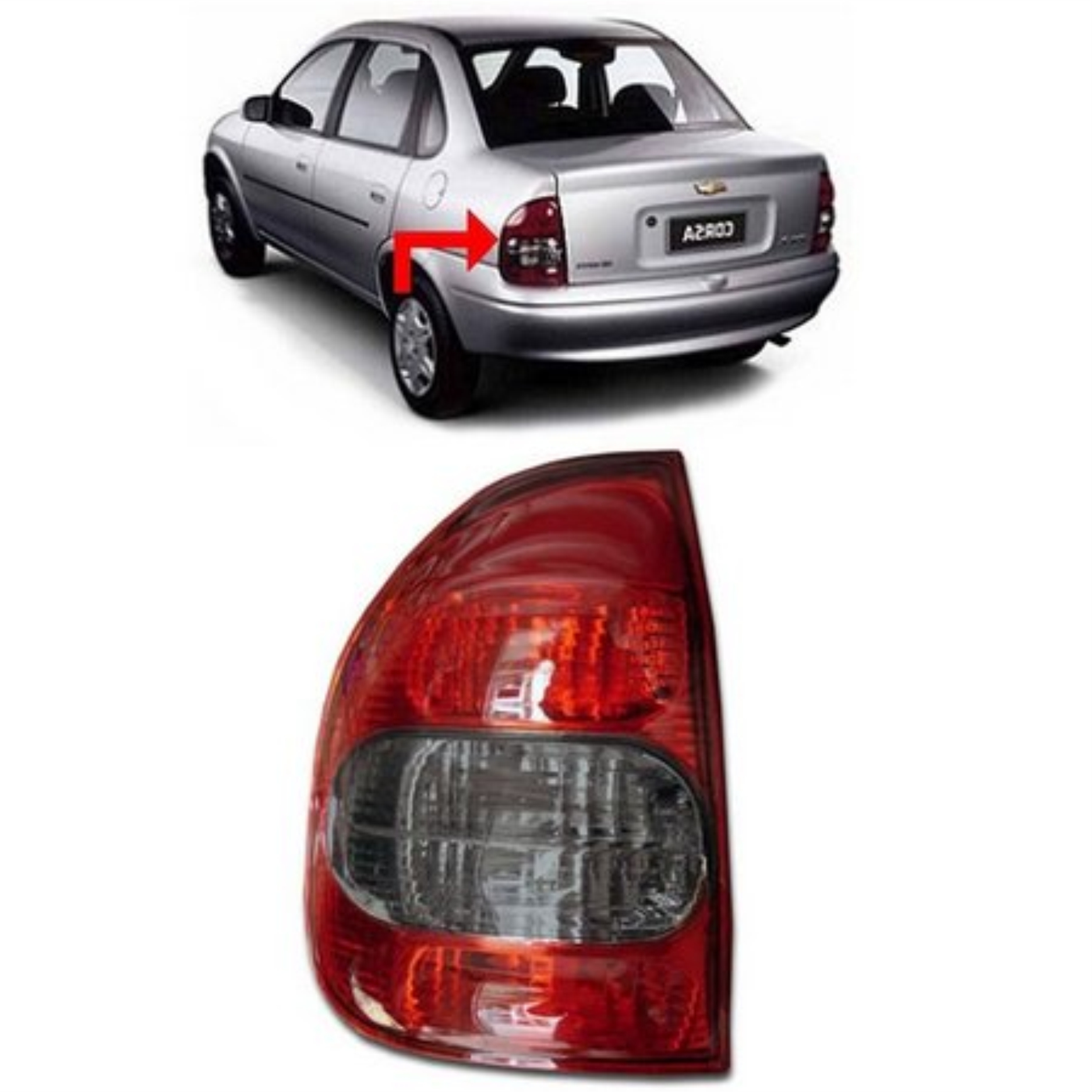 LANTERNA TRASEIRA GM CORSA CLASSIC APOS 2000 FUME LADO ESQUERDO  - CF3097.90 COFRAN