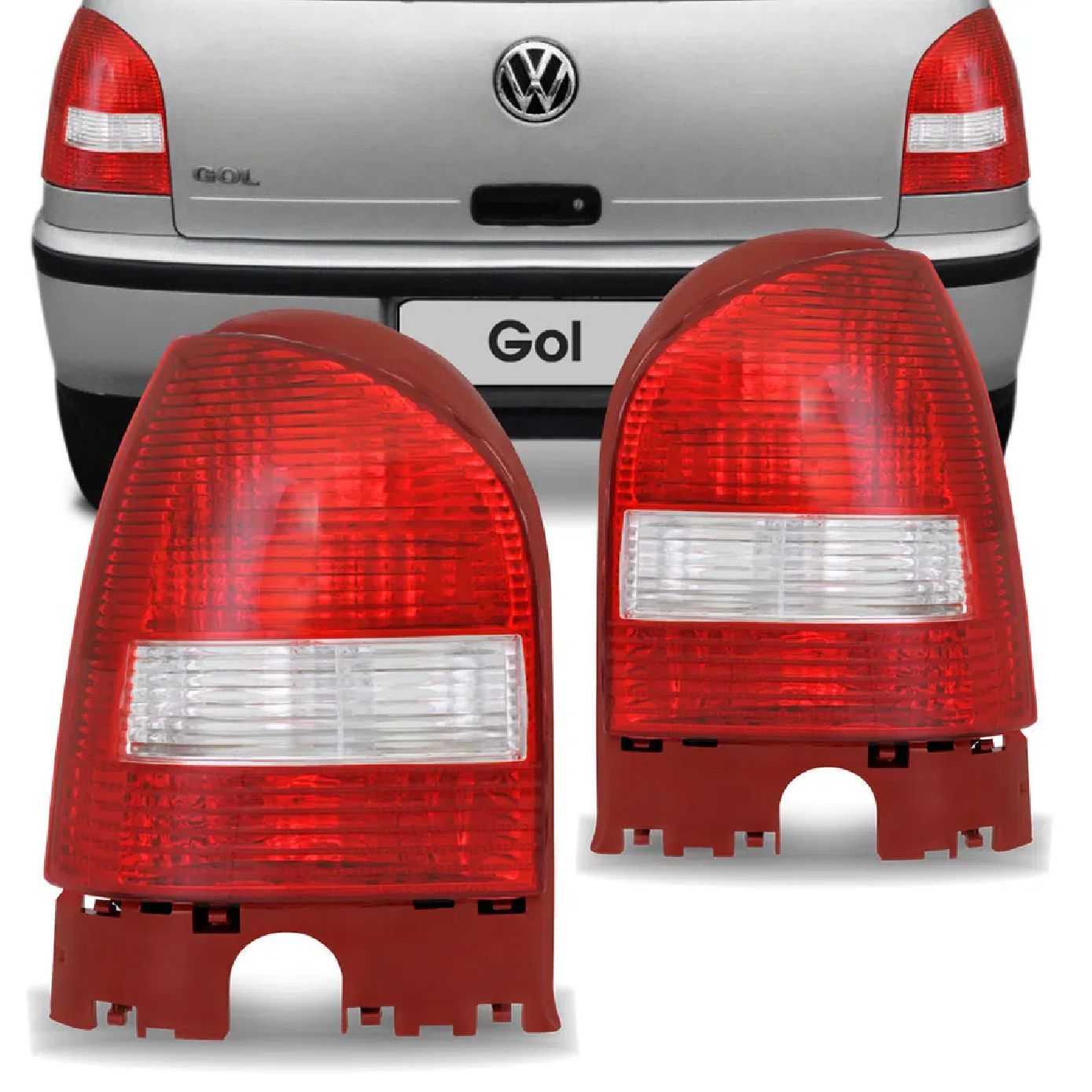 LANTERNA TRASEIRA VOLKSWAGEN GOL G III 1999 A 2005 RE CRISTAL ABA VERMELHA LADO DIREITO  - CF3342.50 COFRAN