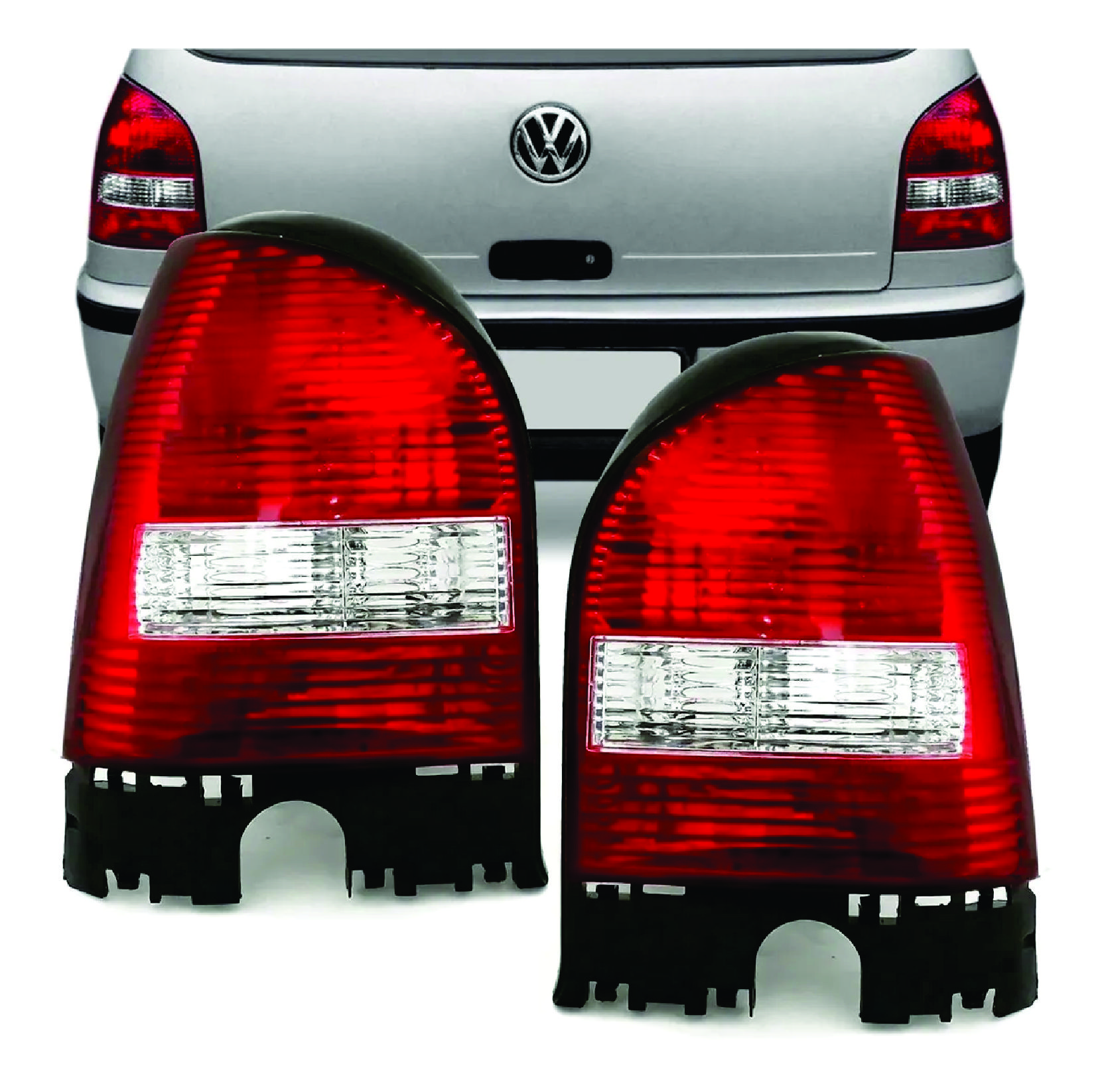 LANTERNA TRASEIRA VOLKSWAGEN GOL GIII 1999 A 2005 RE CRISTAL ABA PRETA LADO DIREITO  - CF3344.50 COFRAN