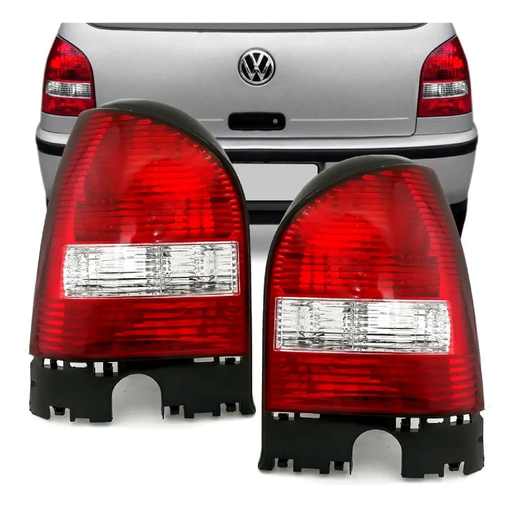 LANTERNA TRASEIRA VOLKSWAGEN GOL G III 1999 A 2005 RE CRISTAL ABA PRETA LADO ESQUERDO  - CF3345.50 COFRAN