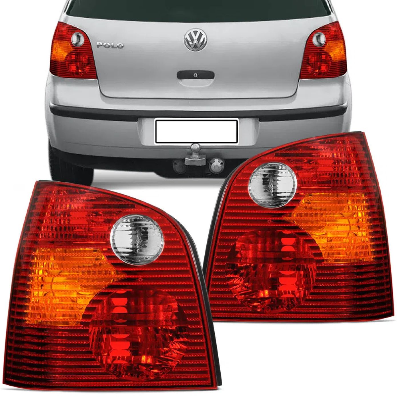 LANTERNA TRASEIRA VOLKSWAGEN POLO HATCH 2003 A 2007 TRICOLOR LADO DIREITO  - CF3370.40 COFRAN