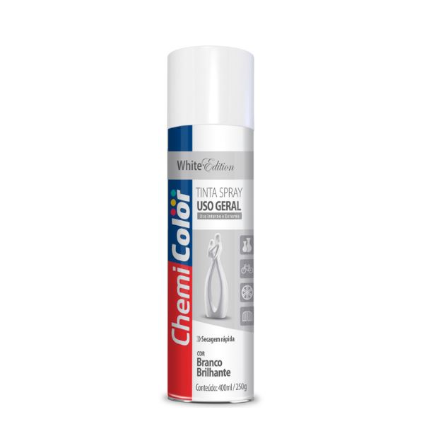 SPRAY BRANCO BRILHOSO 400ML CHEMICOLOR
