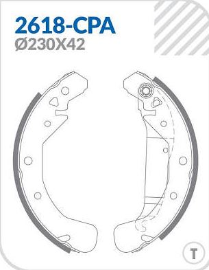 SAPATA DE FREIO TRASEIRO GM ASTRA/VECTRA/CORSA- COBREQ-CQ2618-CPA