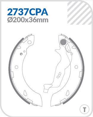 SAPATA DE FREIO EIXO TRASEIRO HONDA FIT/CIVIC APOS 2010 - CQ2737-CPA COBREQ