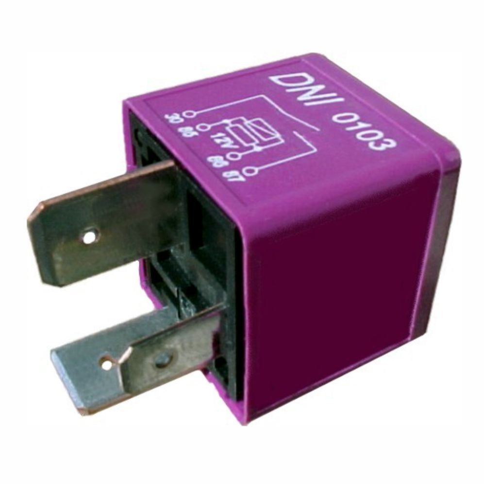 RELÉ PARA INJEÇÃO ELETRÔNICA 12V 4 TERMINAIS, SEM SUPORTE, 30 AMPERES GM - DNI0103 DNI