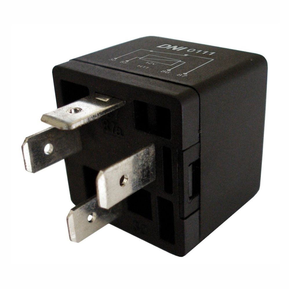 RELÉ AUXILIAR 12V 4 TERMINAIS, SEM SUPORTE, 40 AMPERES - DNI0111 DNI