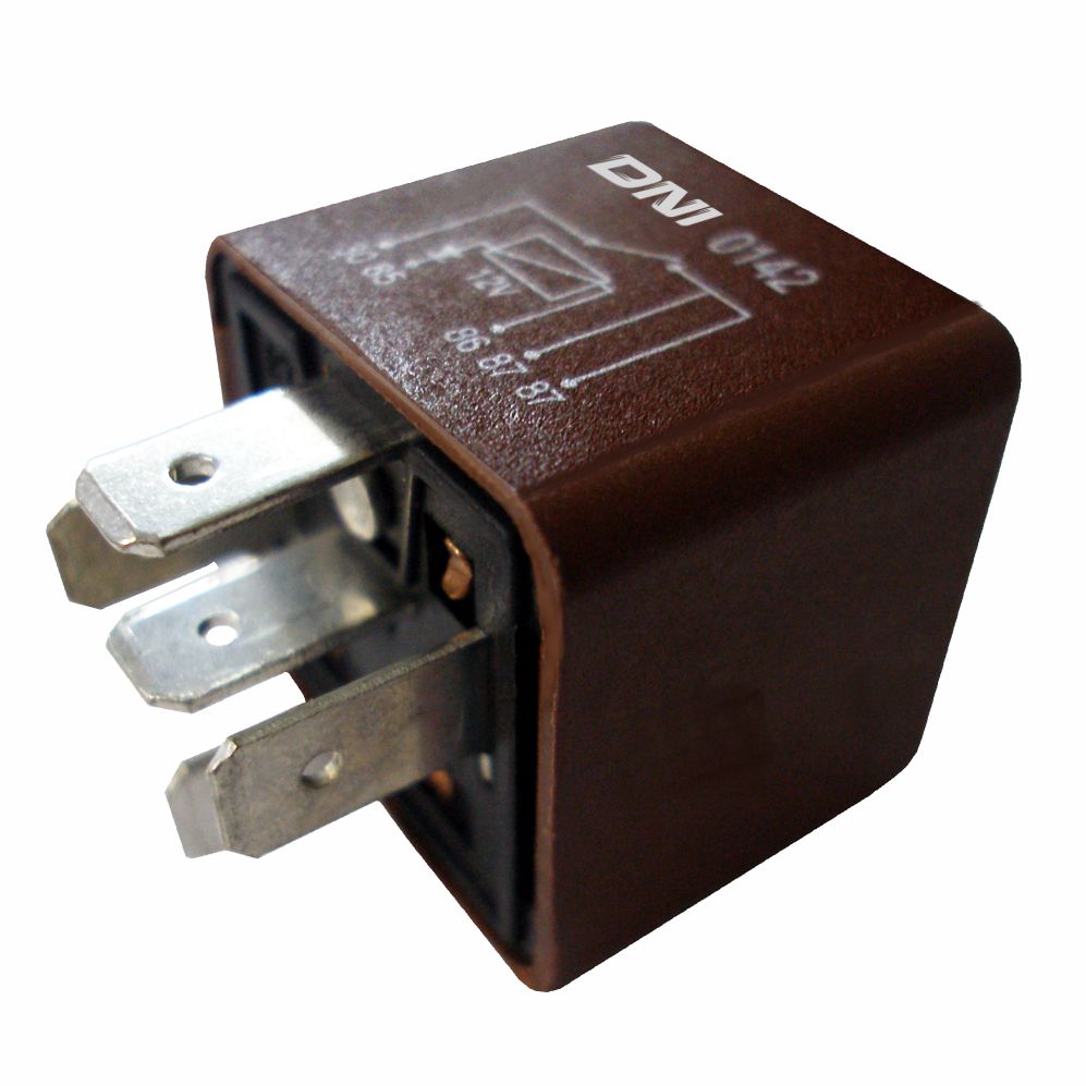 RELÉ AUXILIAR 12V 5 TERMINAIS, SEM SUPORTE, 2X30 AMPERES - DNI0142  DNI