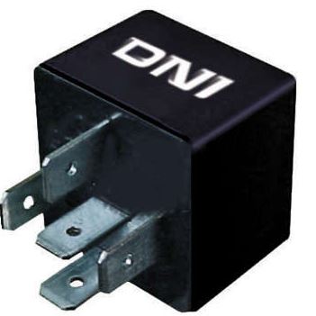 RELÉ ILUMINAÇÃO DA SALA DE PASSAGEIROS 24V 5 TERMINAIS, SEM SUPORTE, 2X20 AMPERES, DUPLO CONTATO - DNI0213 DNI