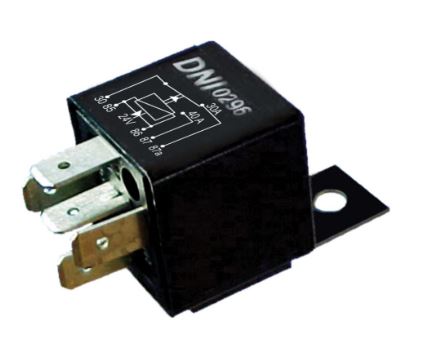 RELE AUXILIAR 5 TERMINAIS COM SUPORTE 40/30 AMPERES - 0296 DNI