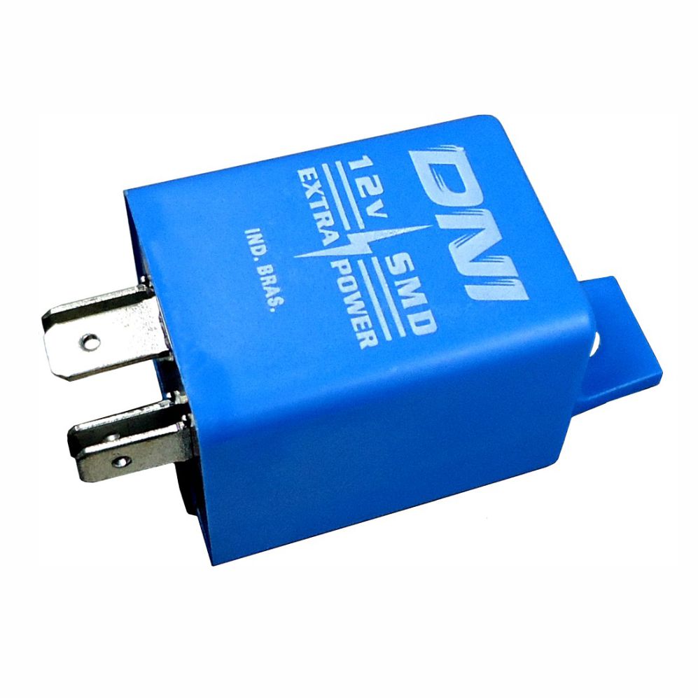 RELÉ COMANDO DO PISCA UNIVERSAL 12V 4 TERMINAIS, COM SUPORTE, 540W - DNI0412 DNI