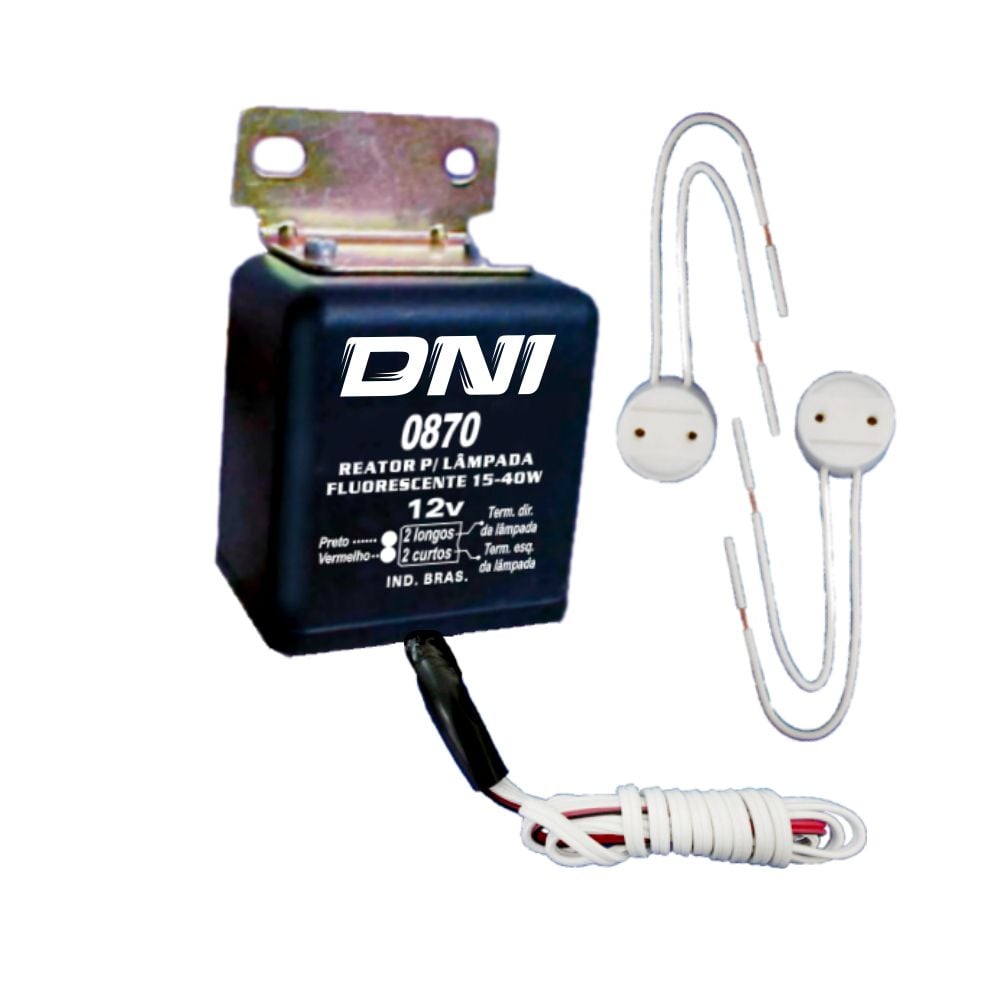 REATOR PARA LÂMPADAS FLUORESCENTES DE 15 A 40 WATTS - DNI0870 DNI