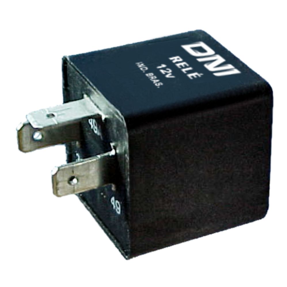 RELÉ COMANDO DO PISCA 12V 3 TERMINAIS, SEM SUPORTE, CANECA COM 32MM - DNI1109  