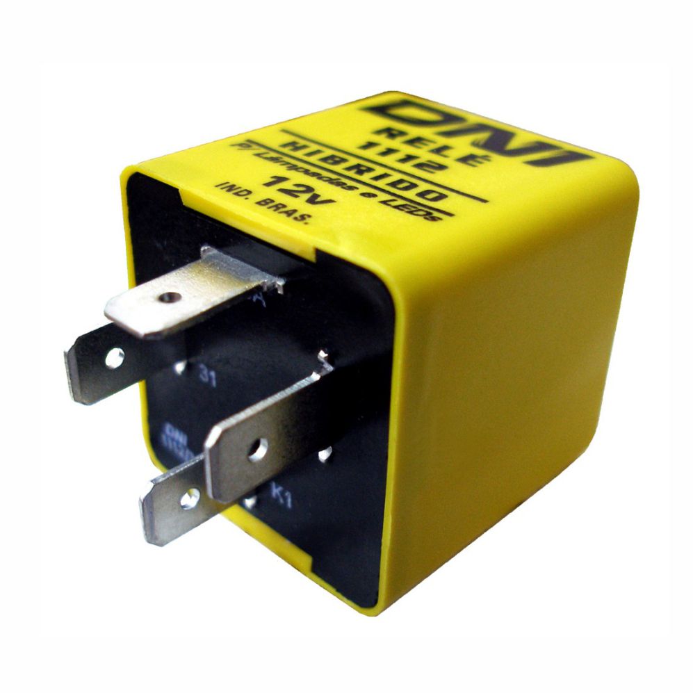 RELÉ DO PISCA 12V 4 TERMINAIS, SEM SUPORTE, 120W, TECNOLOGIA SMD - DNI1112 DNI