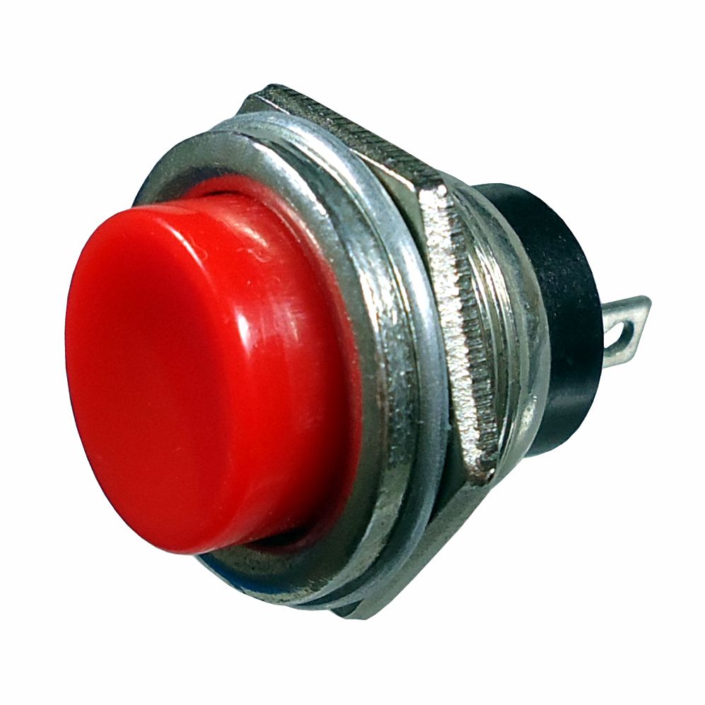 INTERRUPTOR UNIVERSAL N.A 2 TERMINAIS E BOTÃO TIPO ”PUSH BUTTON” 12/24V 127/250V - DNI2191 DNI