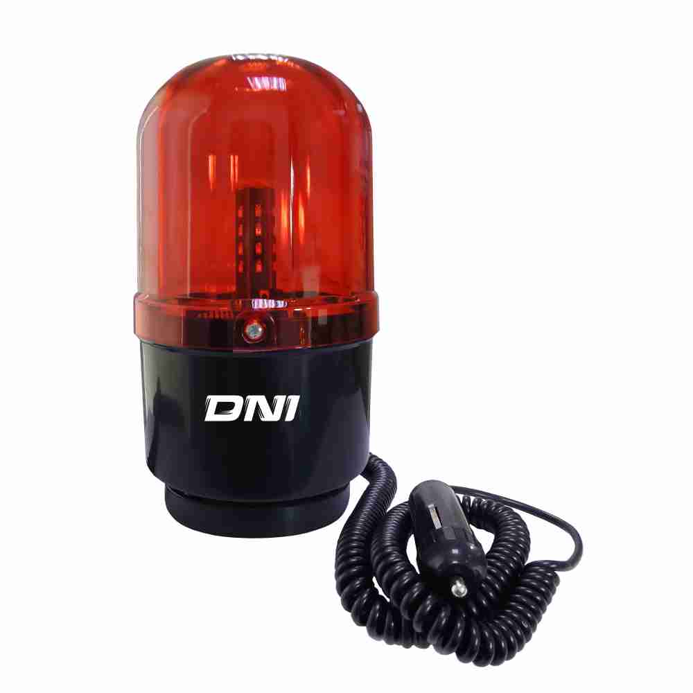 LUZ DE SINALIZAÇÃO COM EFEITO ROTATIVO 12/24V COR VERMELHA -DNI4111 DNI