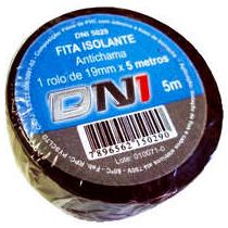 FITA EM PVC COM ADESIVO A BASE DE BORRACHA. LARGURA DE 19MM 5 METROS - DNI5029 DNI