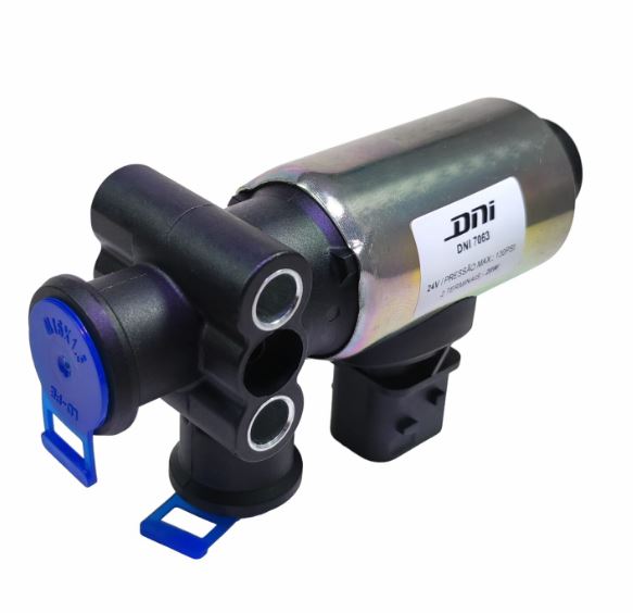 VALVULA SOLENOIDE 24V 2 TERMINAIS MERCEDES-BENZ ACTROS, AXOR, ATEGO - DNI7063