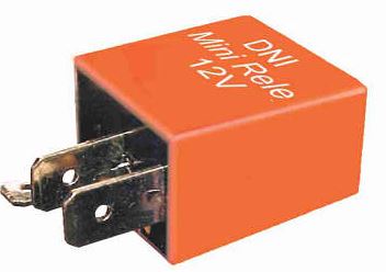 MÍNI RELÉ AUXILIAR 12V 3 TERMINAIS, SEM SUPORTE, 20 AMPERES - DNI8105 DNI