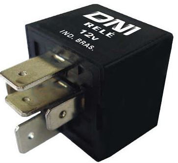 RELÉ AUXILIAR UNIVERSAL REVERSOR 5 TERMINAIS, COM SUPORTE REMOVÍVEL, 80 AMPERES E COM 3 TERMINAIS TIPO LARGO - DNI8122 DNI