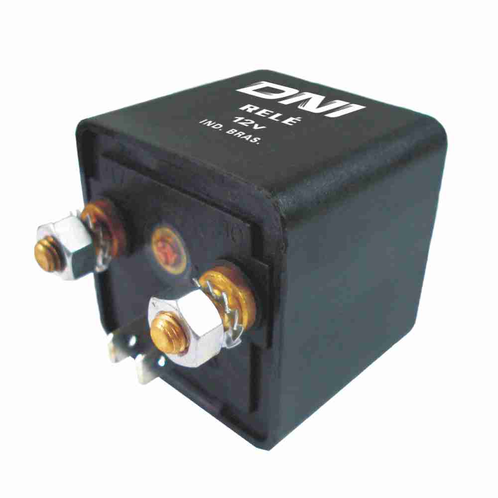 RELÉ AUXILIAR UNIVERSAL 12V COM SUPORTE, 200 AMPERES DE PICO, N.A - DNI8130 DNI