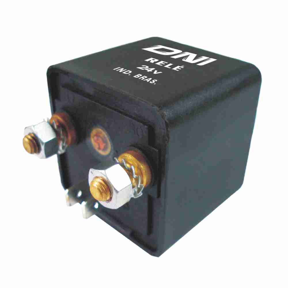 RELÉ AUXILIAR UNIVERSAL 24V COM SUPORTE, 100 AMPERES DE PICO, N.A - DNI8131 DNI