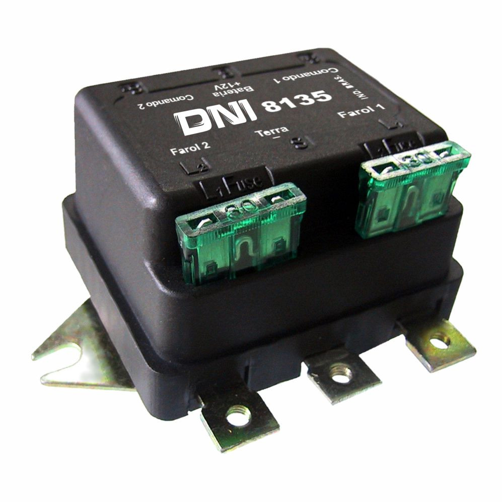 RELÉ DUPLO DE FARÓIS UNIVERSAL 12V 6 TERMINAIS - DNI8135 DNI