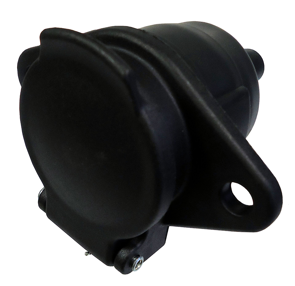 TOMADA ELÉTRICA PARA ENGATE REDONDA 7 POLOS FÊMEA FIXA - NYLON - DNI8313 DNI