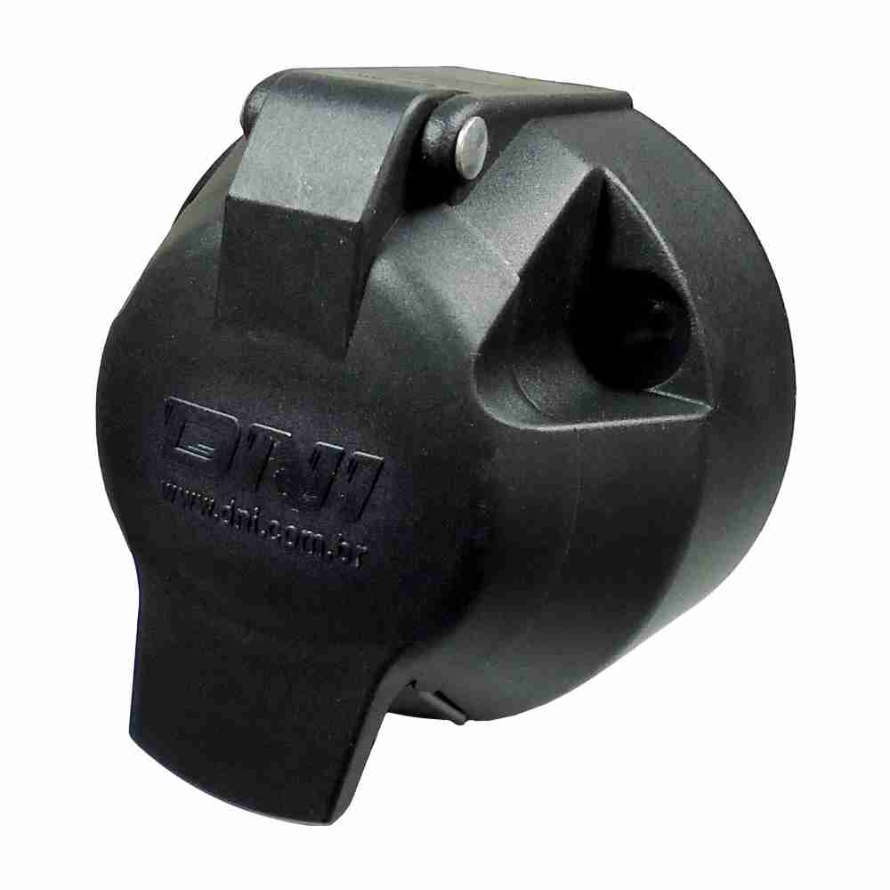 TOMADA ENGATE REDONDA 7POLOS  FEMEA  NYLON AUTOMOVEL - DNI8375  