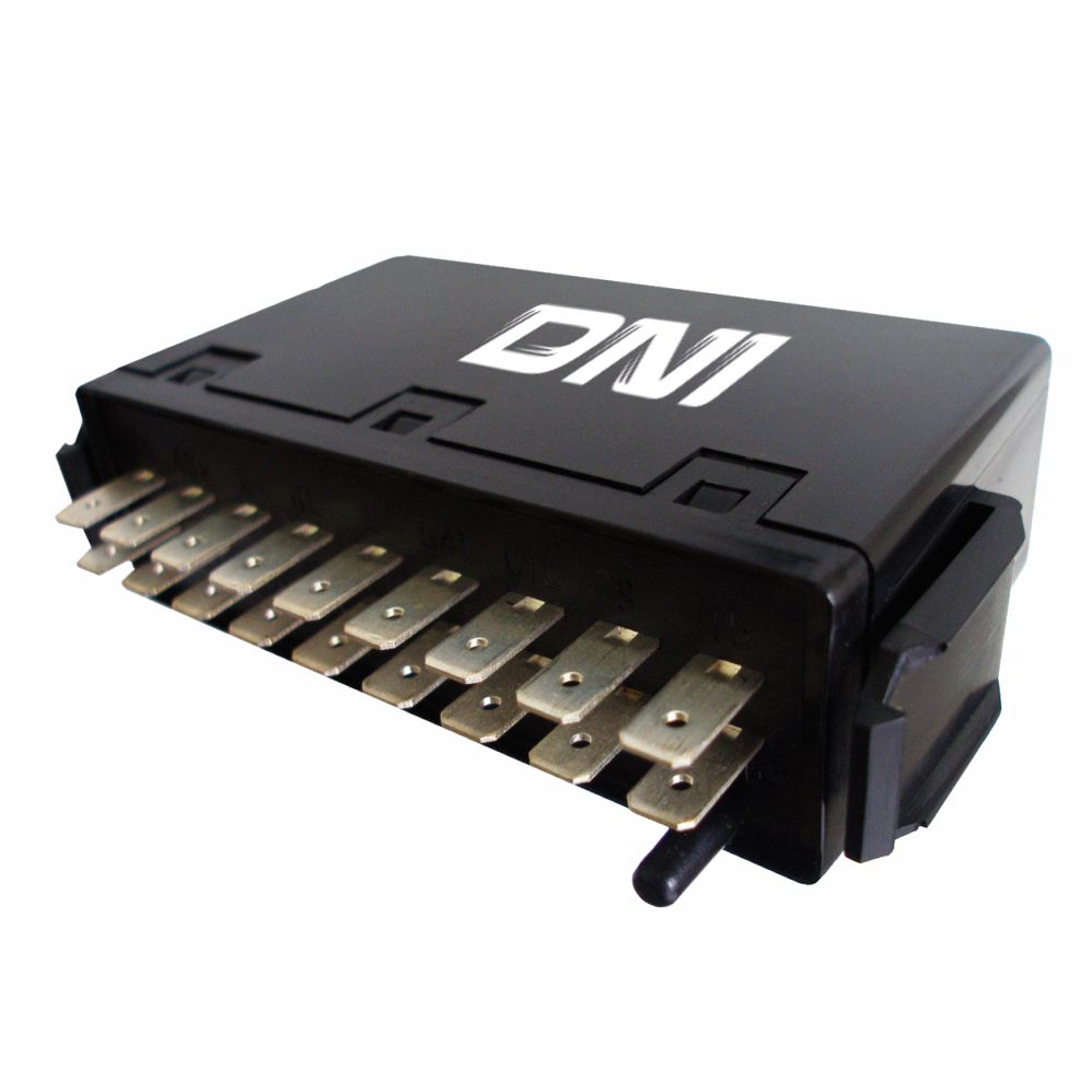 RELÉ DE PISCA 24V 18 TERMINAIS, COM SUPORTE - DNI8810 DNI