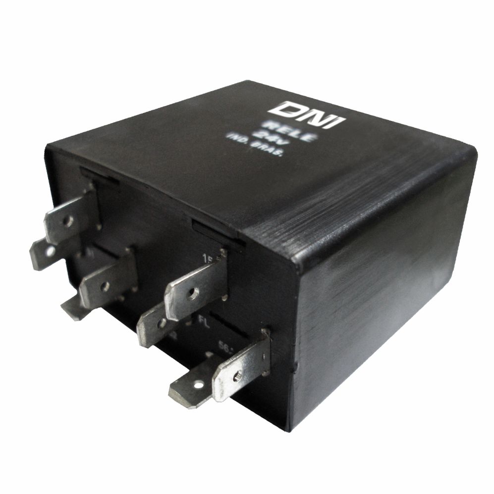 RELÉ COMUTADOR PARA FAROL ALTO/BAIXO 24V 8 TERMINAIS, SEM SUPORTE - DNI8863 DNI